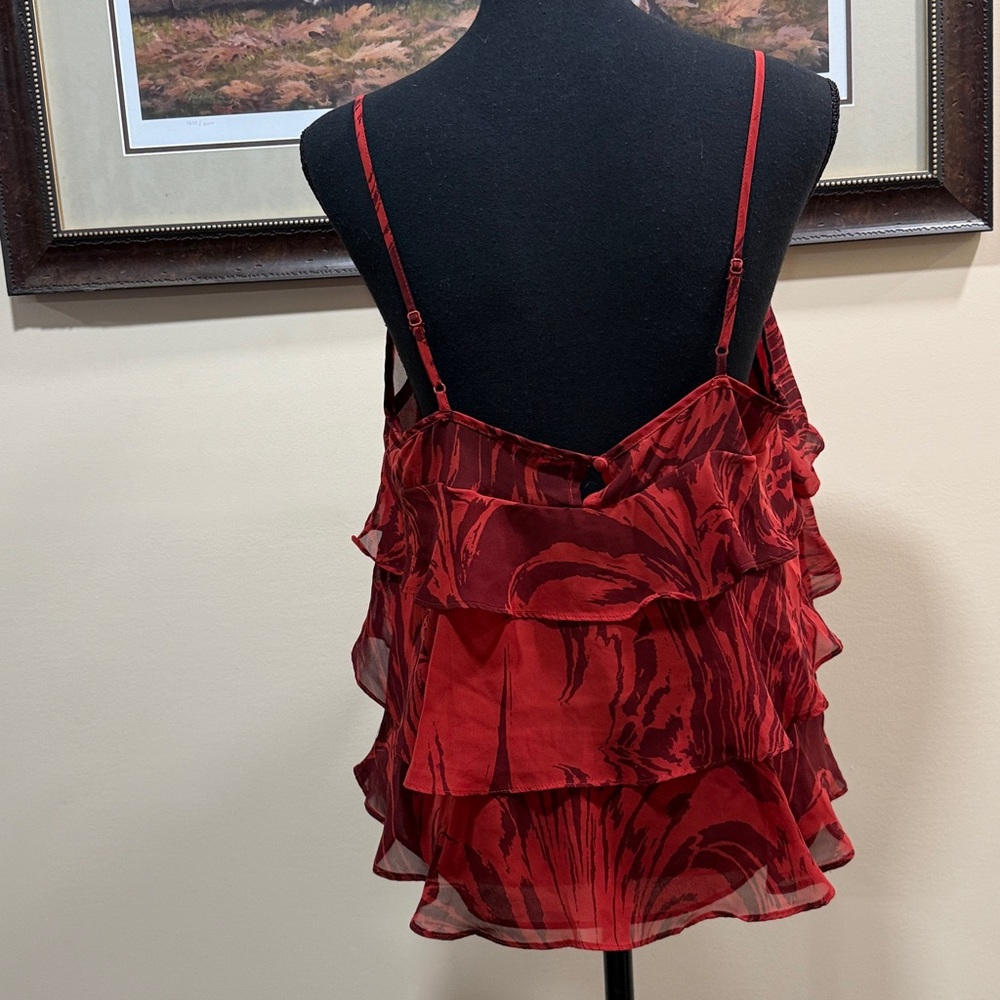 Red Ruffle Tank Top - Picture 3 of 8